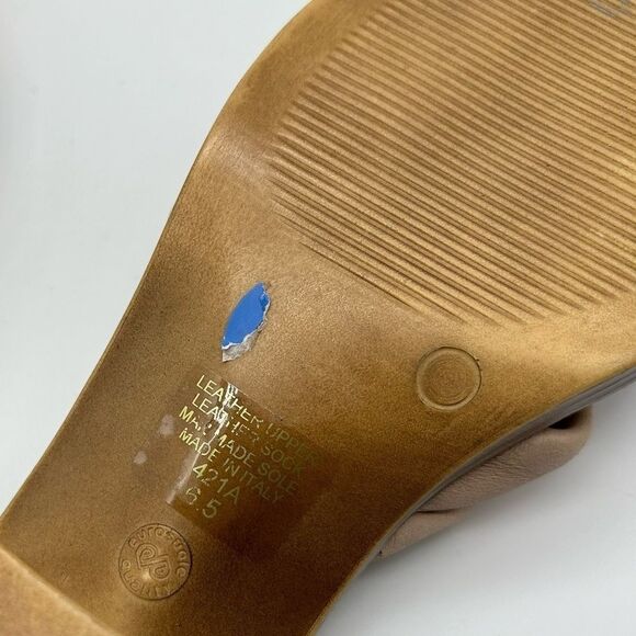 Mila Paoli Leather Soft Knot Heel Sandals Made in Italy - Picture 11 of 11